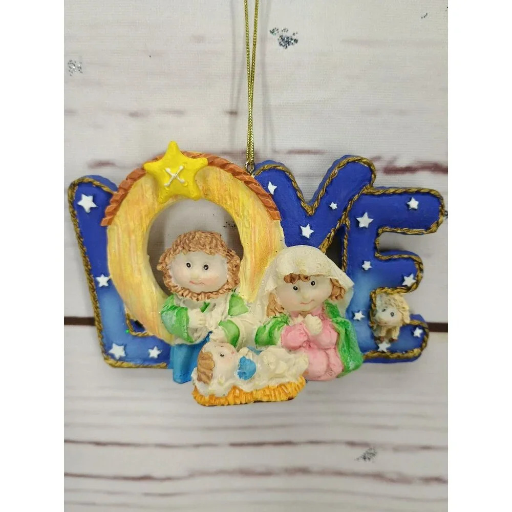 Love Nativity Scene Christmas Ornament By‎ Karable